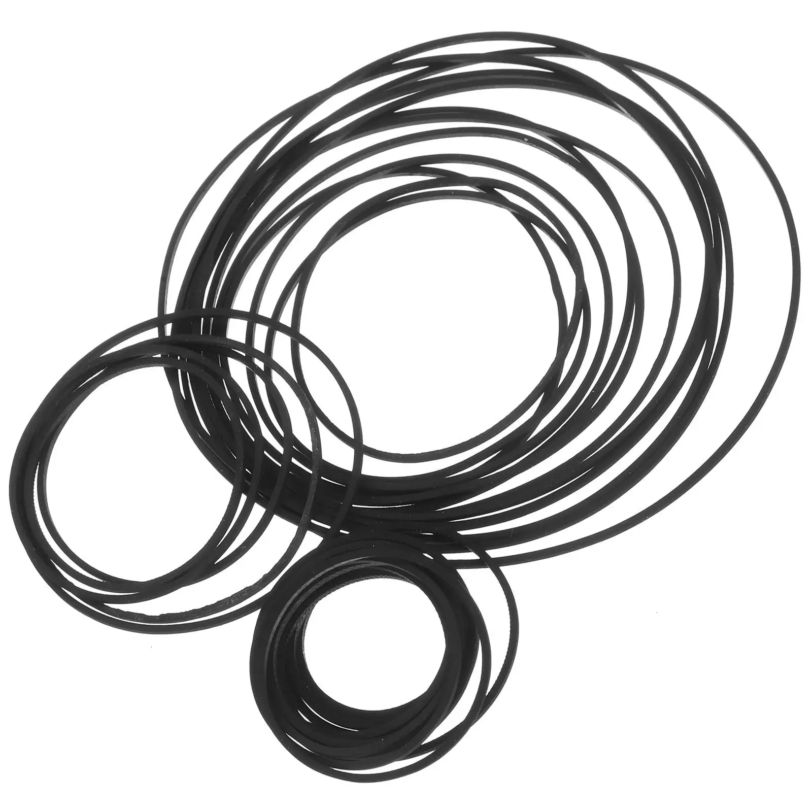 

60 Pcs Cassette Belts 1mm Square Folded 35-85mm Rubber Bands for Recorder DJ Equipment Cassette Player Belts Replacement
