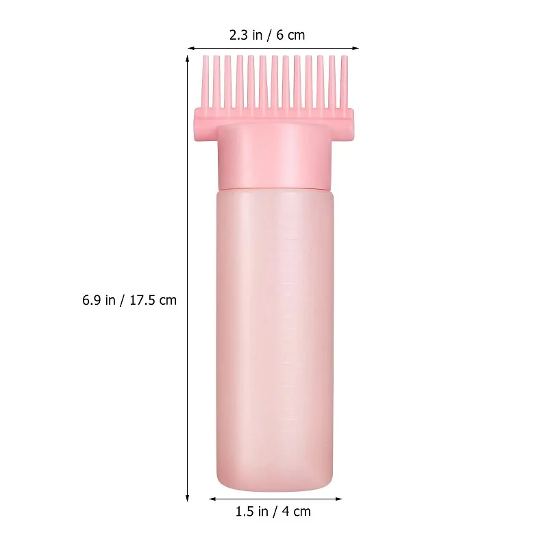 1pcs Root Comb Applicator Bottle with Oil Comb Dyeing Accessories Refillable Bottle Portable Hair Care Oil Container Tools
