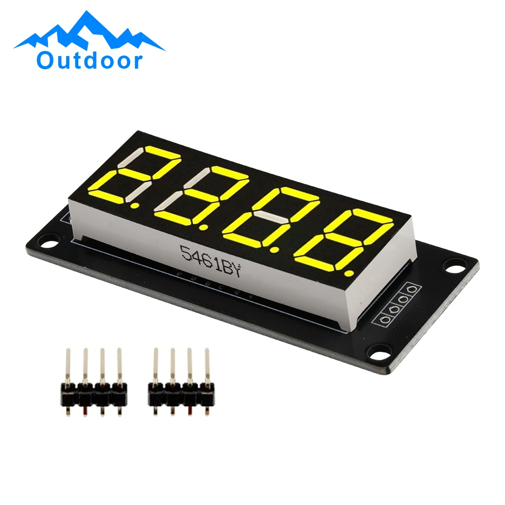 2PCS TM1637 4 Digit 7 Segment LED Display Digital Tube Module 0.56 Inch Time Clock Indicator Tube Module Red Blue Green Yellow