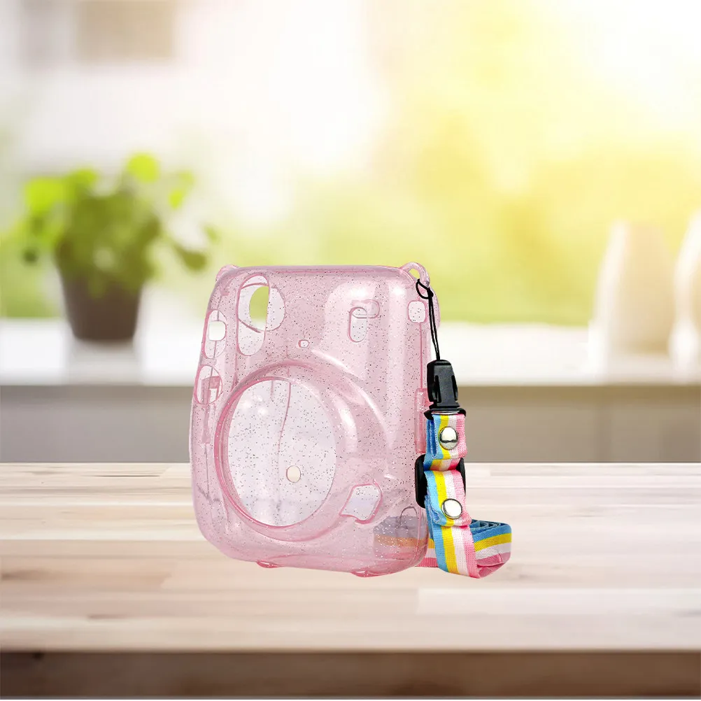 1Pcs Pink Transparent PVC Camera Protective Cover for Mini11 Scratch Dust Splash Proof Stylish Camera Bag Case