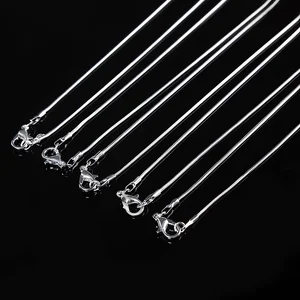 Serpent current necklace for men and women, fashion jewelry, silver color, 16 10 Main Sales Silver Chain - №9