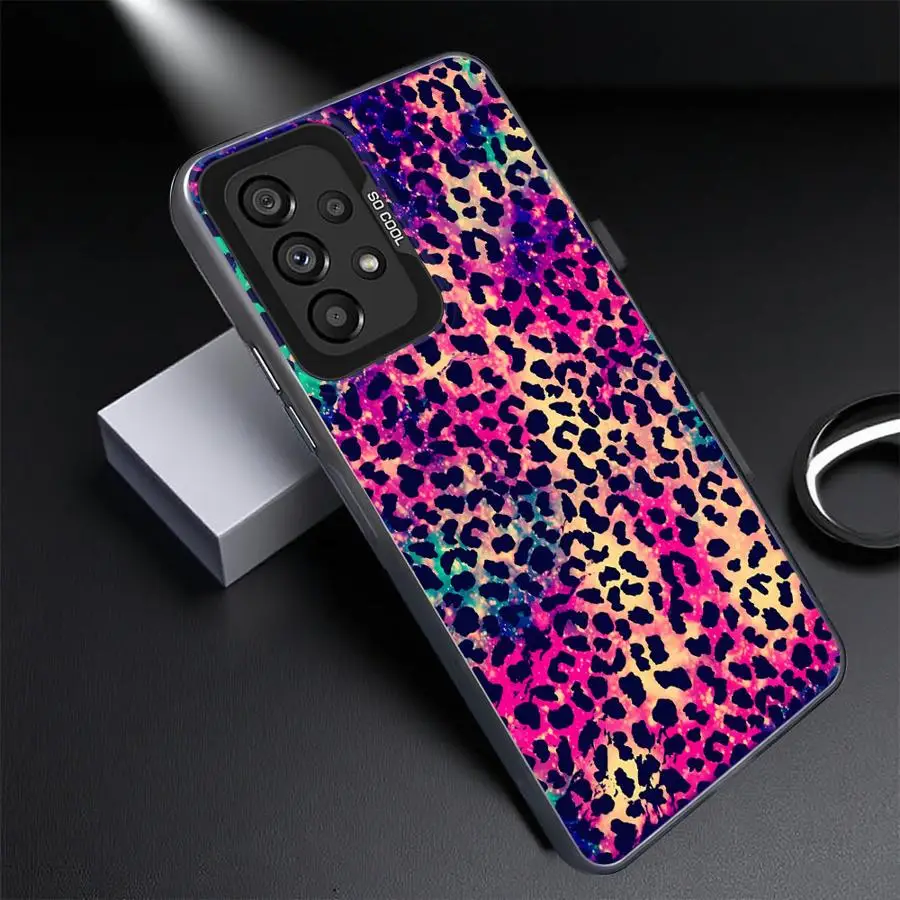 Phone Case for Samsung Galaxy A53 A73 A55 A52 A72 A51 A56 A35 A54 A71 A26 A36 Soft Shell Cool Fashion Leopard Print