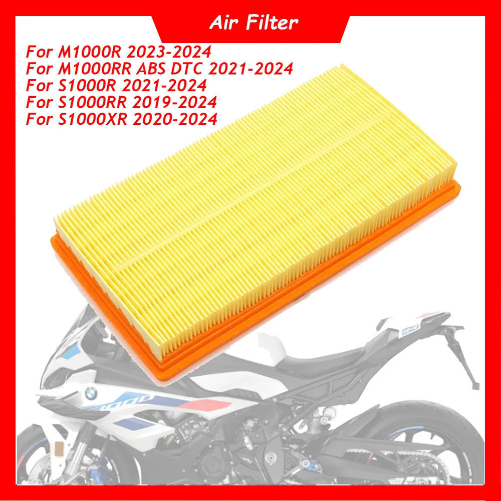 

Motorcycle Engine Air Filter Cleaner Air Intake Filter Element For BMW S1000RR S1000XR 2020-2024 M1000RR S1000R 2021-2024