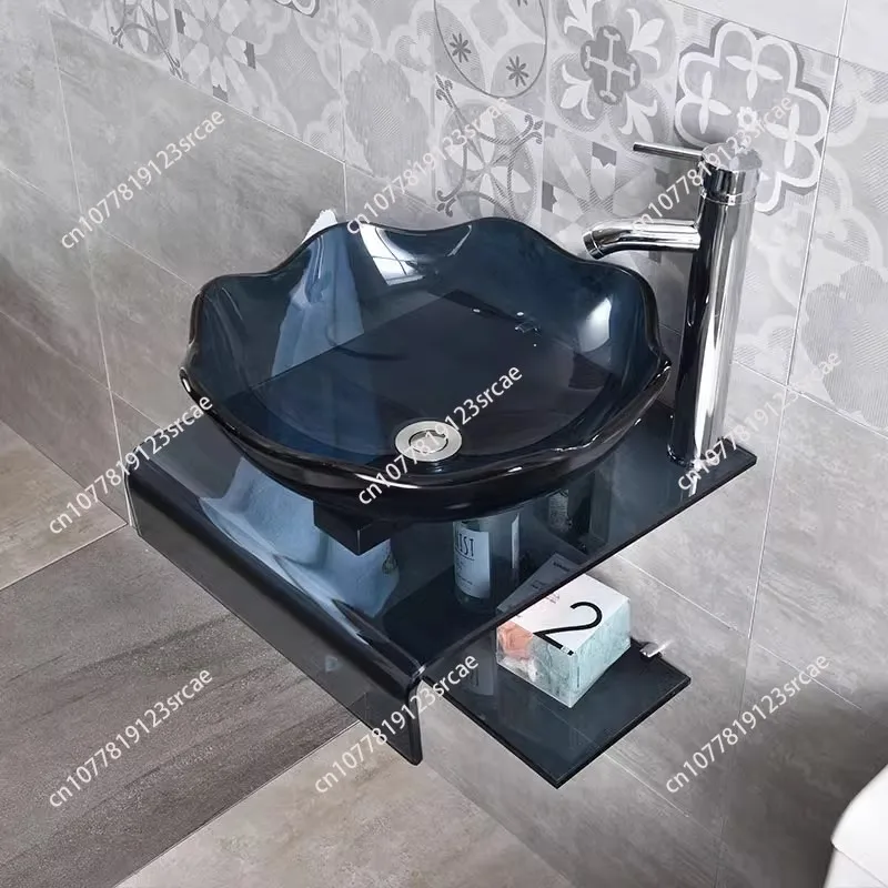 حوض غسيل صغير الحجم، حمام من الزجاج المقسى، مرحاض مغسلة أوروبي تايبي، حوض كونترتوب للشرفة