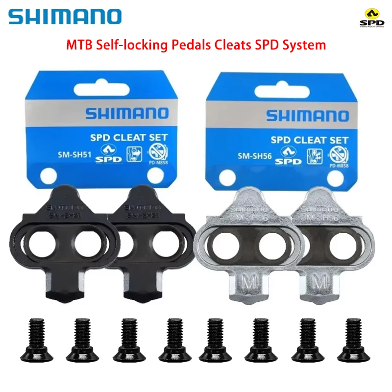 SHIMANO SPD SH51 SH56 Pedal Cleats for MTB Mountain Bike Single/Dual Release Locking Pedals Cleats Original Parts