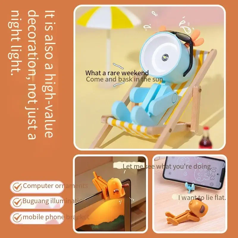 Petite lampe de nuit LED de dessin animé mignon pour animaux de compagnie, mini lampe de table, décoration de table créative, célébrité Internet