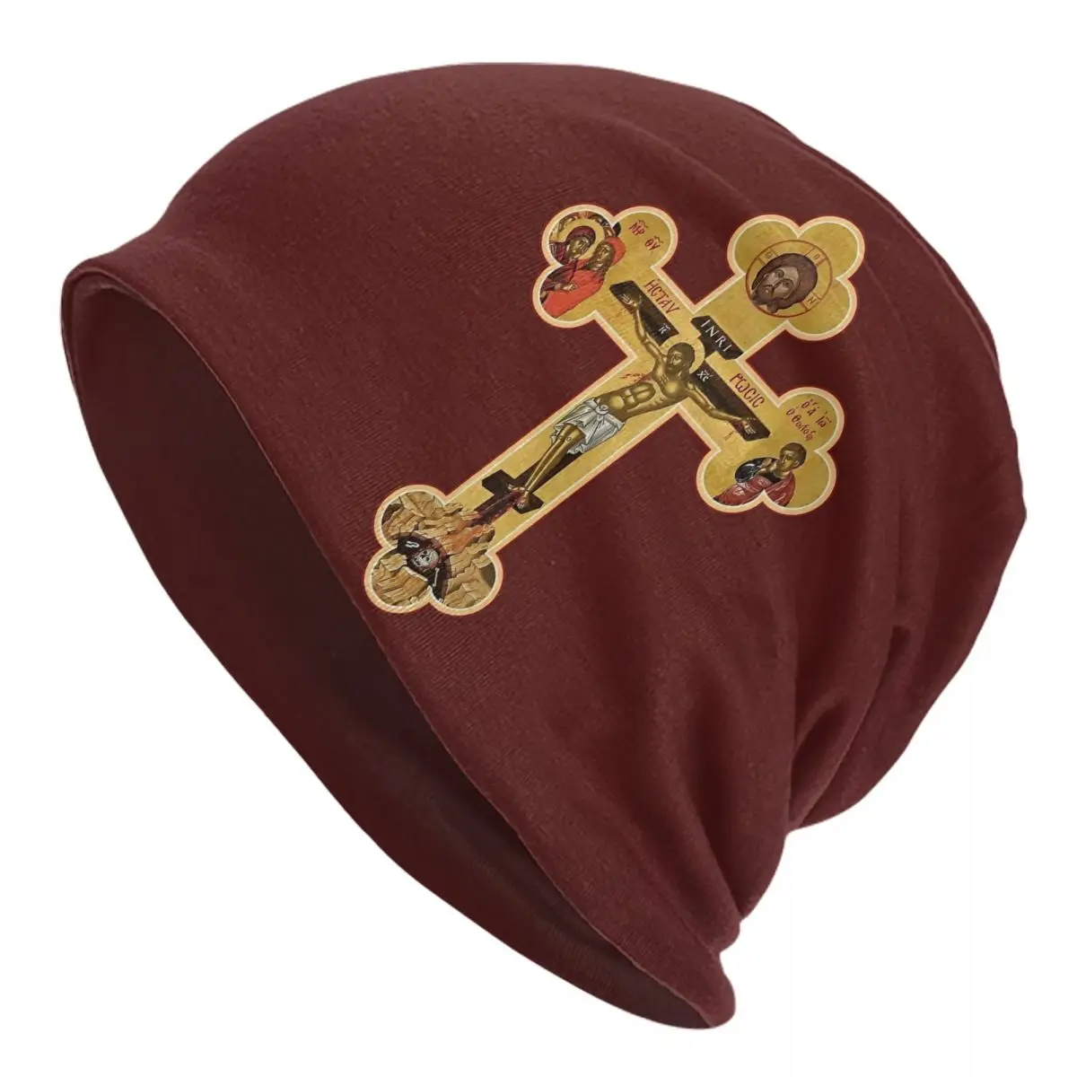 Orthodox Cross Caps Jesus Christ Fashion Unisex Ski Skullies Beanies Hat Spring Warm Multifunction Bonnet Hats