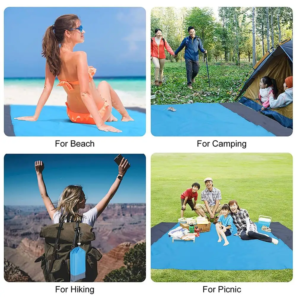 Extragroße Strandmatte Strandtuch Stranddecke Sandabweisend Wasserdicht Schnelltrocknend Outdoor-Decke Tragbare Camping-Reise-Picknickdecke – Detail 8