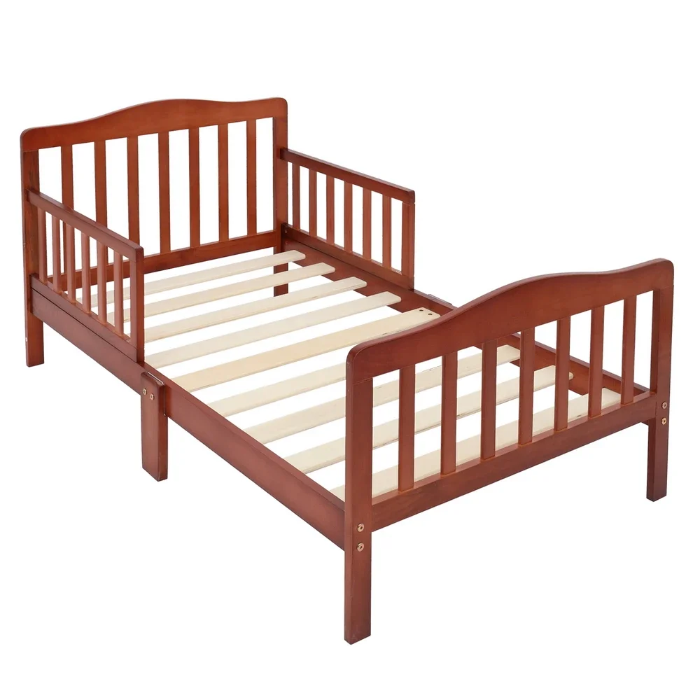 

Wooden Baby Toddler Bed, Children Bedroom Furniture with Safety Guardrails, Simplistic, elegant design Children's bed furniture