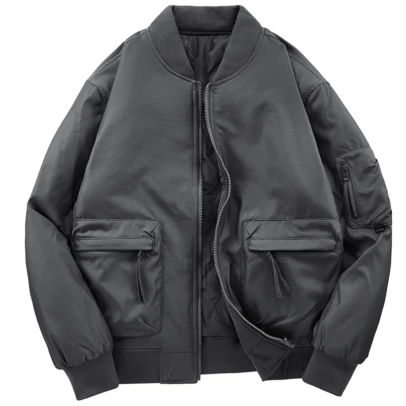 New Fashion Men Double Sided Casual Down Jackets Winter Coats Multi Pockets Cargo Coats Quality Male Thicker Warm Parkas Size 5X