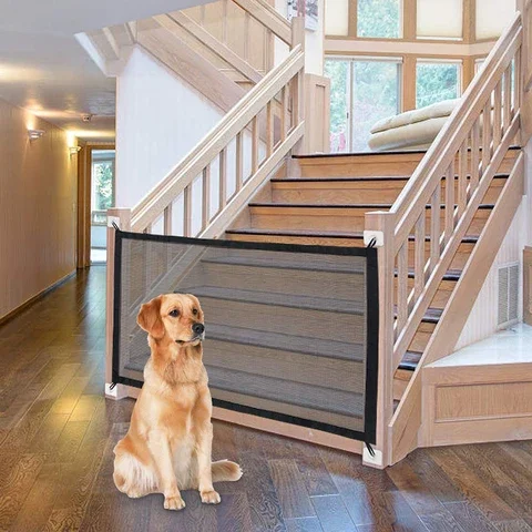 

Innovative Mesh Dog Fence Gate for Pet Safety Indoor Outdoor Home Enclosure Supplies Dropshipping