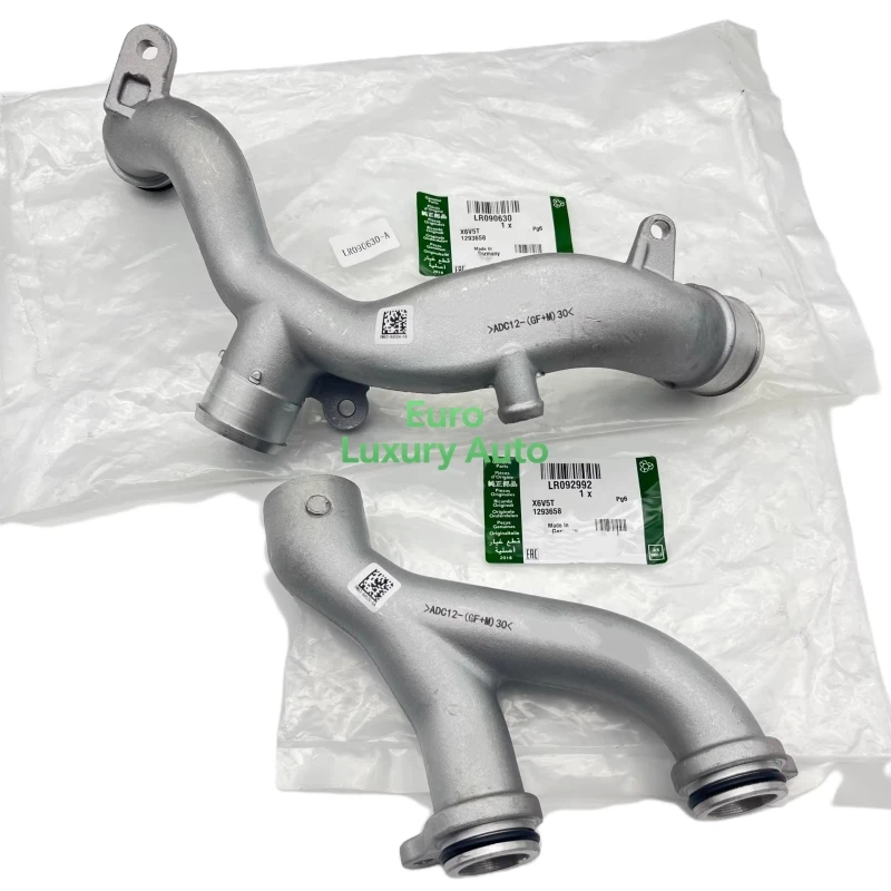 OEM LR090630 LR092992 For Land Rover Discovery 4 Range Rover Sport VELAR 3.0L 5.0L Petrol Water Outlet Tube Thermostat Hose 2PC
