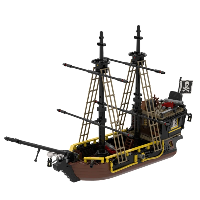 Novo 847 pçs série pirata medieval recompensa pirata navio à vela modelo diy idéias criativas brinquedo da criança presente de aniversário blocos MOC-21322