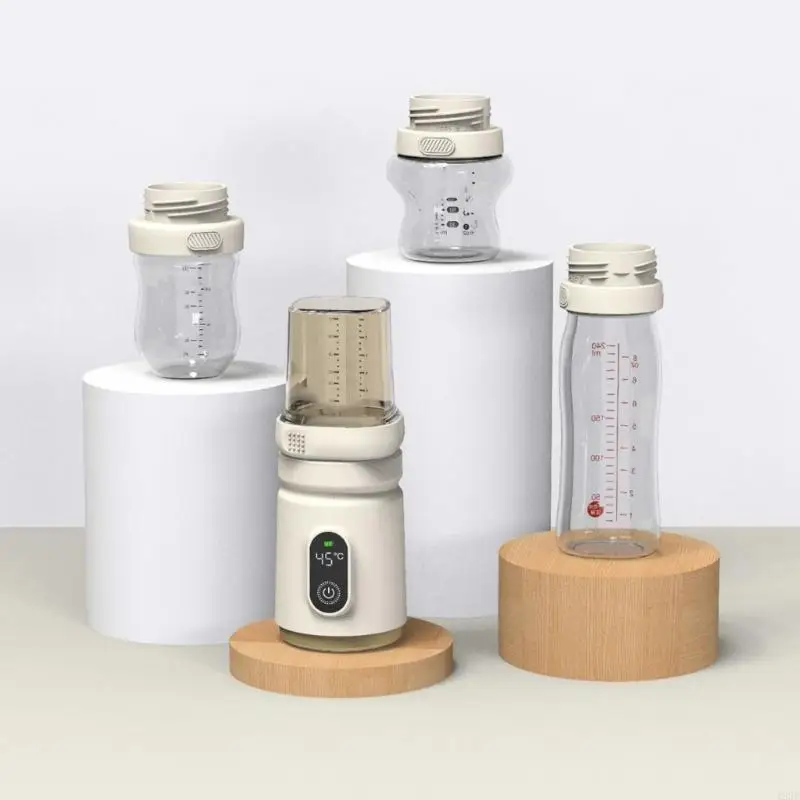 Flessenwarmer / Adapter met 4 versnellingen Temperatuur verstelbare babymelkverwarmer Lekvrije veiligheidsmelkverwarmer met fles