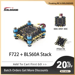 SoloGood F722 Flight Controller V1.0 BLHeli_S 60A 30.5*30.5mm Flight Stack Suitable for FPV X8 Drone