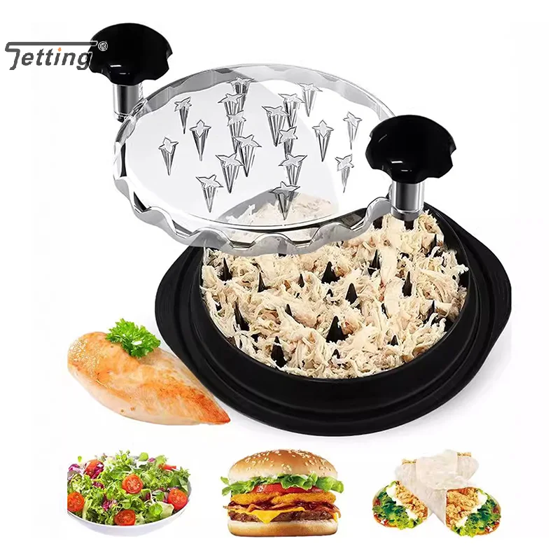 Chicken Shredder Tool Meat Breast Shredding Separation Mincing Grinder Machine with Lid for Shredding Chicken Pulled Beef 닭가슴살