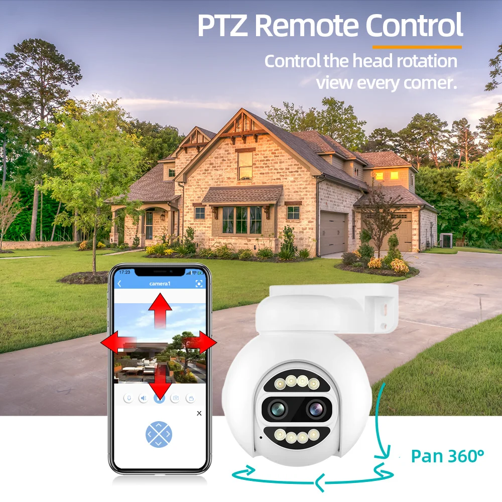 4K 8MP Dual Lens POE IP Camera ONVIF per sistema NVR Outdoor Waterproof 8X Zoom Security Surveillance CCTV IP Camera Smart PTZ