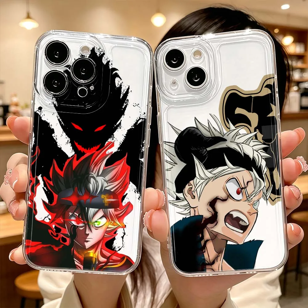 Black Clover Handsome Cover For Apple iPhone 17 16 15 14 13 12 11 Pro Plus Max Protective Transparent Phone Case