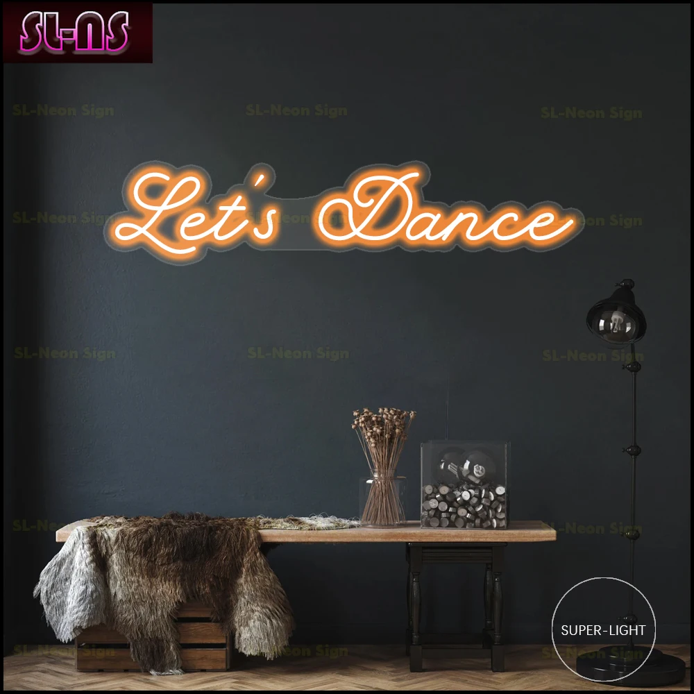 Let's dance neon sign,Let's dance led sign,Let dance neon light wall decor neon sign,Neon sign bedroom