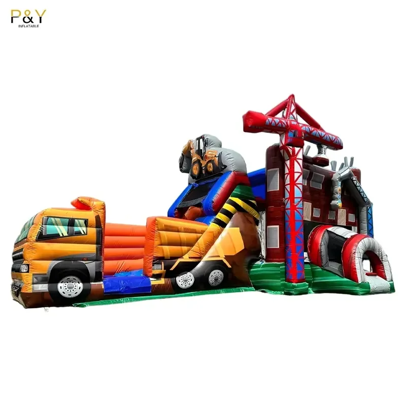 Combined wet and dry inflatable castle party jumper, inflatable bouncer, bounce house with slide