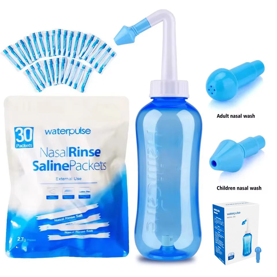 300ml Nasal Irrigator Wash Bottle Washing Cleaner Nose Allergic Rhinitis Adult Children Rinse Neti Pot Or Salt Rinse Mix Pack A2