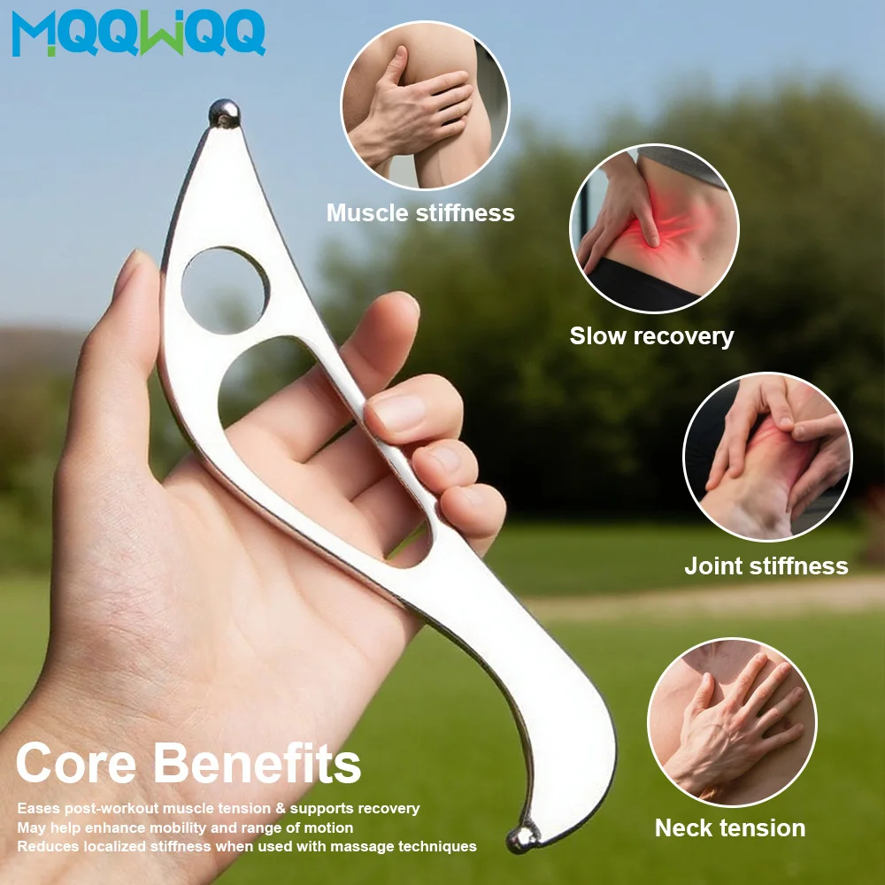 

1Pcs Double Oblique Edge Stainless Steel Myofascial Releaser Tool for Muscle Scraper Tool,Scraping Massage Tools for Deep Tissue