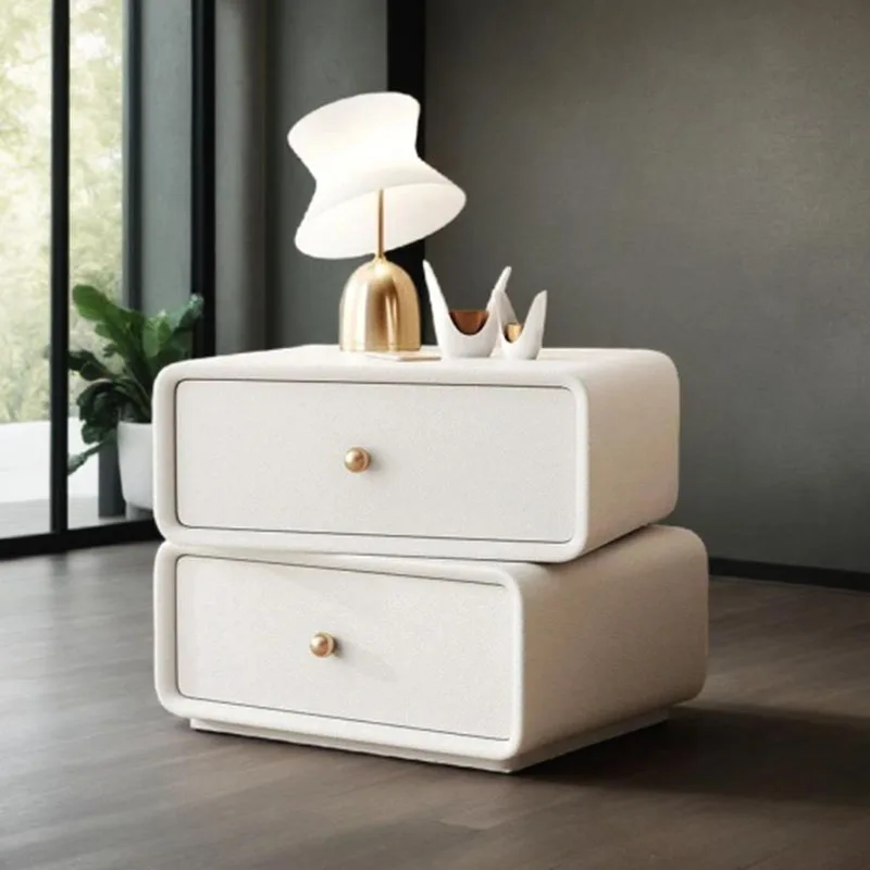 Narrow Bedside Table Wood Designer Open Cabinets Nightstands Bedroom Storage Auxiliary Coffee Mesas Tables Bed Headboard CTG-038