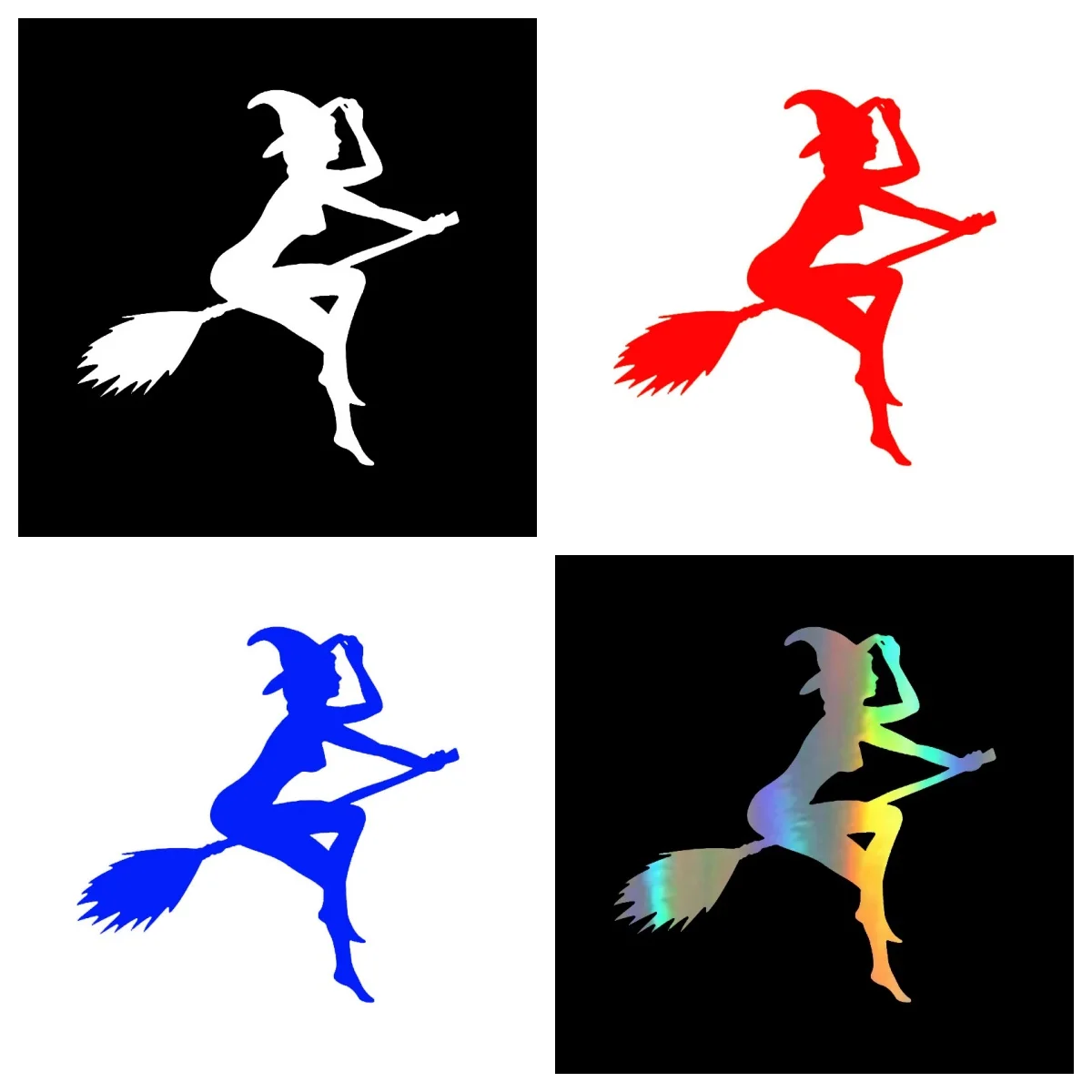 

Car Shaped Mirror Glue Cartoon PVC Stickers, Funny Sexy Witch Lady Girl, Sexy Witch Lady Car Decals