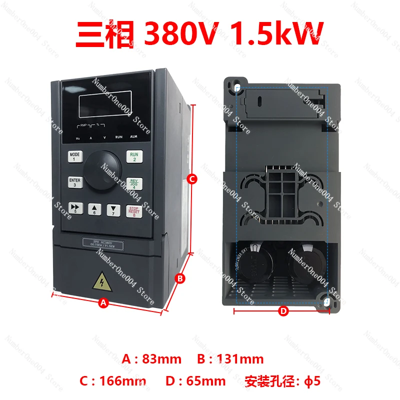 Applicable To Three-phase Inverter 1.5/2 2/3/4/5.5/7. 5KW220 Fan Water Pump 380V Motor Governor