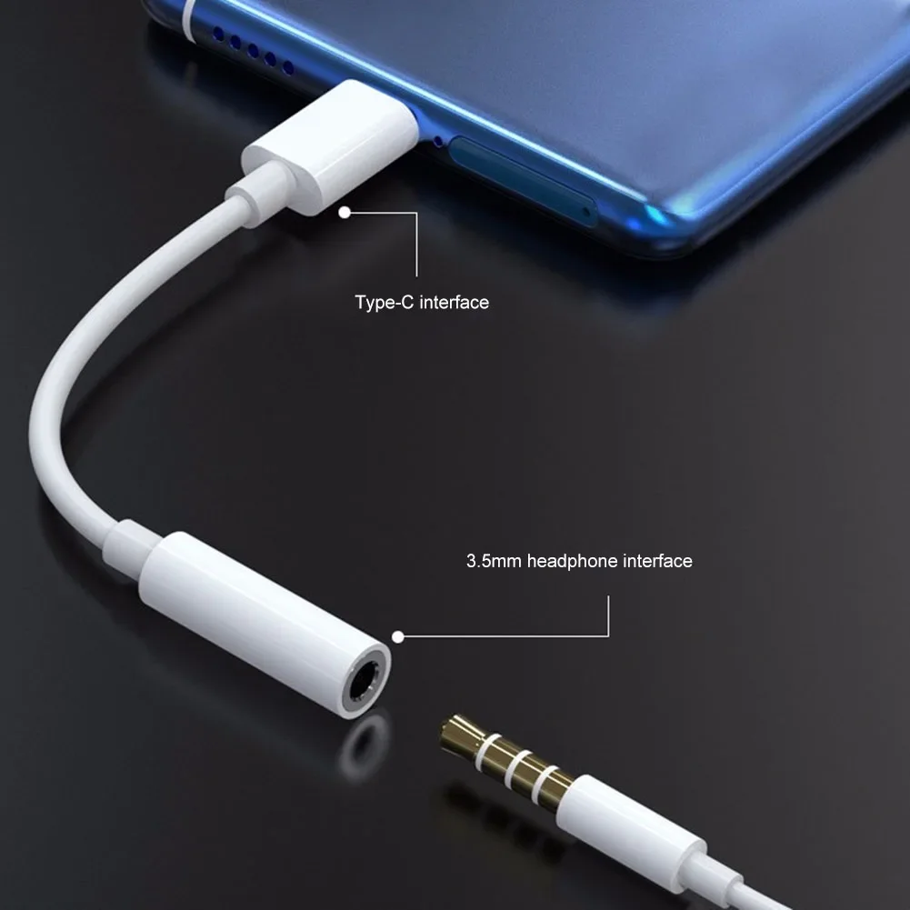 USB C To 3 5 MM Jack Aux Adapter Type-C 3 5 Jack Audio Cable Phone Accessories Cable Adapter USB Type C USB C Adapter Headphone