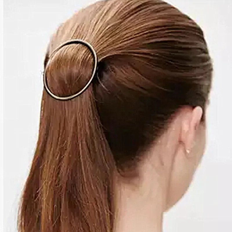 Timlee H121 Free shipping  New Round Shape Metal Barrettes Hair Clip hair accessory wholesale HY