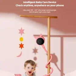 1080P Tuya Cry Detection Wireless Baby Monitor Temperature Display Feeding Remind Babysitter Nanny Cam Intercom Baby Camera 