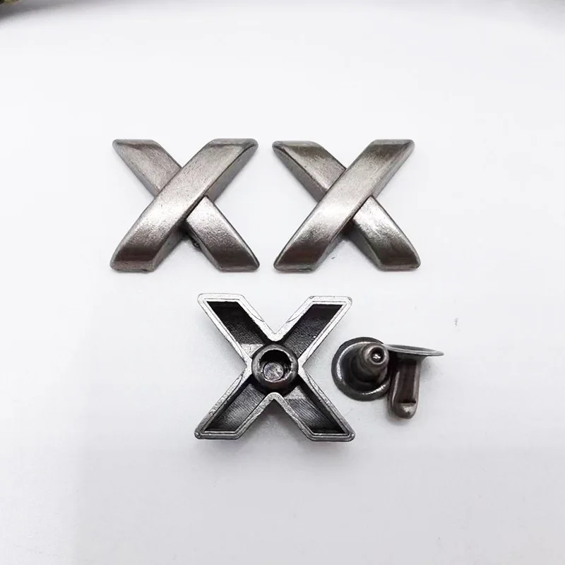 50pcs X Metal Artistic Flower Fasteners Rivet Stud Spot Nail Set For Bag Shoe Clothing Garment Leathercraft Conchos