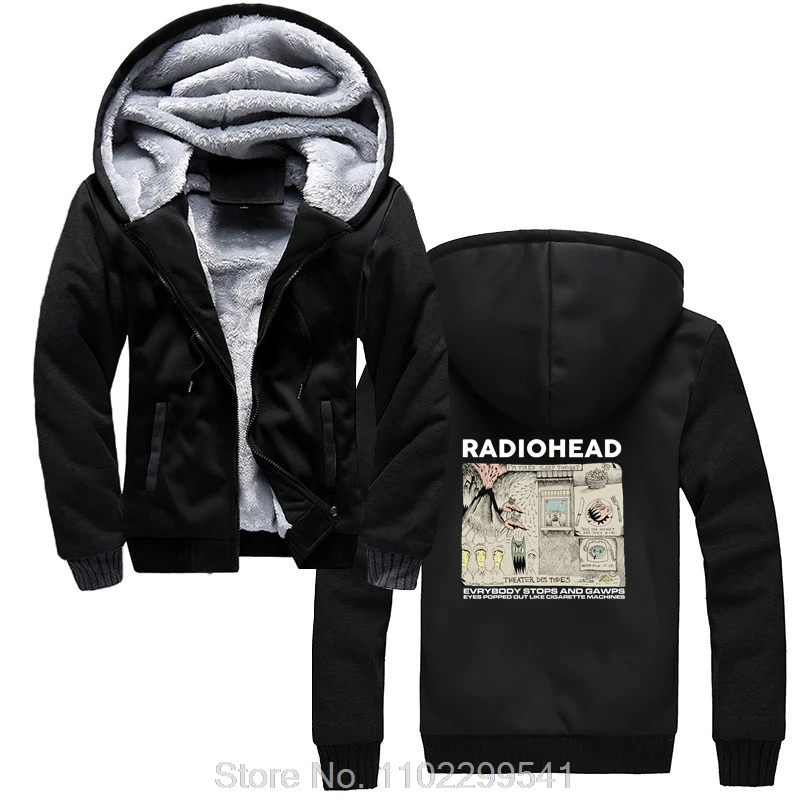 Radiohead Hoodie Men Fashion Hoody Cotton Jacket Zip Up Hoodies Kids Hip Hop Tops Arctic Monkeys Winter Coats Rock Streetwear