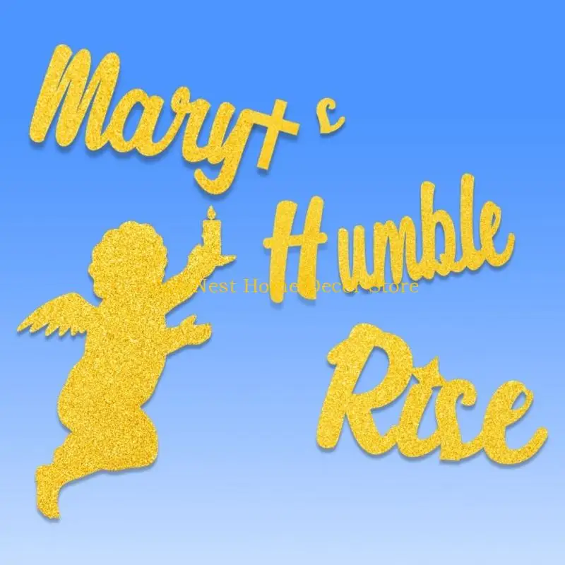 92MF Maria Humble Rise Flag Banners Angel Flag Garland for Maria Day Party Wall Decors