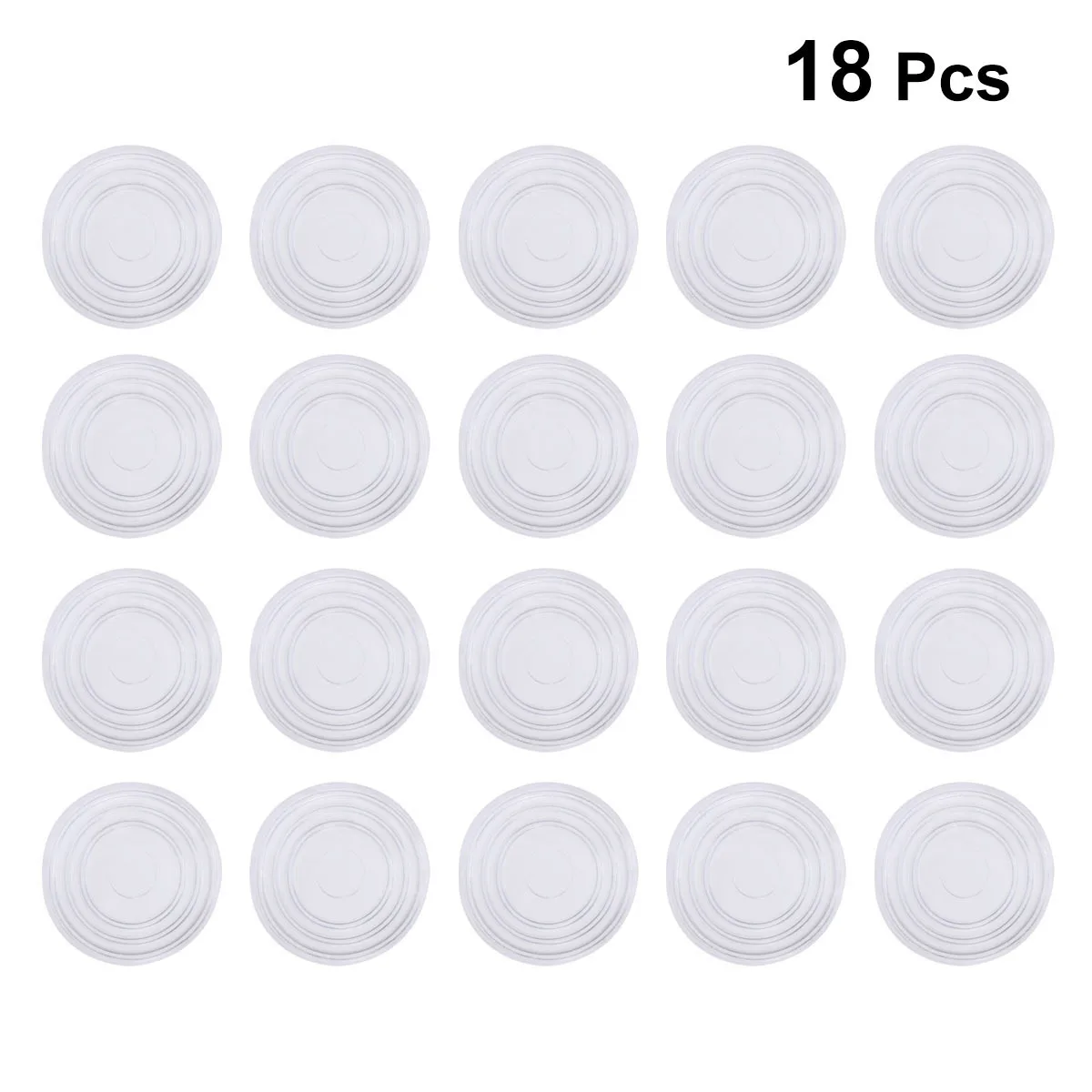 30 pcs Glass Table Pads Round Furniture Bumpers Transparent Non-Slip Rubber Mat For Cabinet Drawer Protection Coffee Table