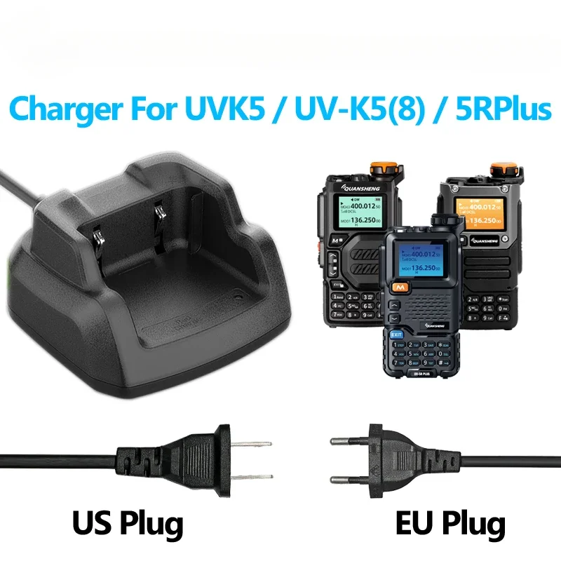 Quansheng Walkie Talkie Base Caricatore Per UV-K5 UV-5RPLUS UV-K5(8) C-51 AC 110-240V Originale BPK5 Li-Ion Desktop Caricatore Dock