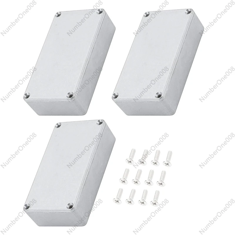 

New 3PCS 125B/1590N1 Aluminum Guitar Effect Pedal Enclosure Metal Stomp Box Enclosure Unfinished 122X66x39.5Mm With Rubber