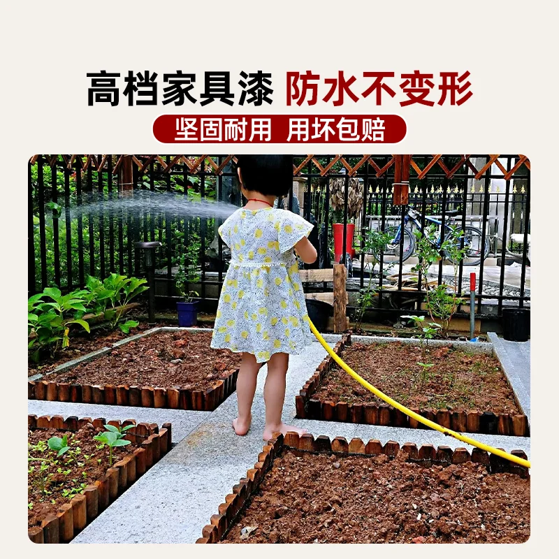 Carbonized Wood Fence Garden Fence Outdoor Flower Bed Blue Outdoor Courtyard Decoration Flower Border White Bamboo Wood Fence