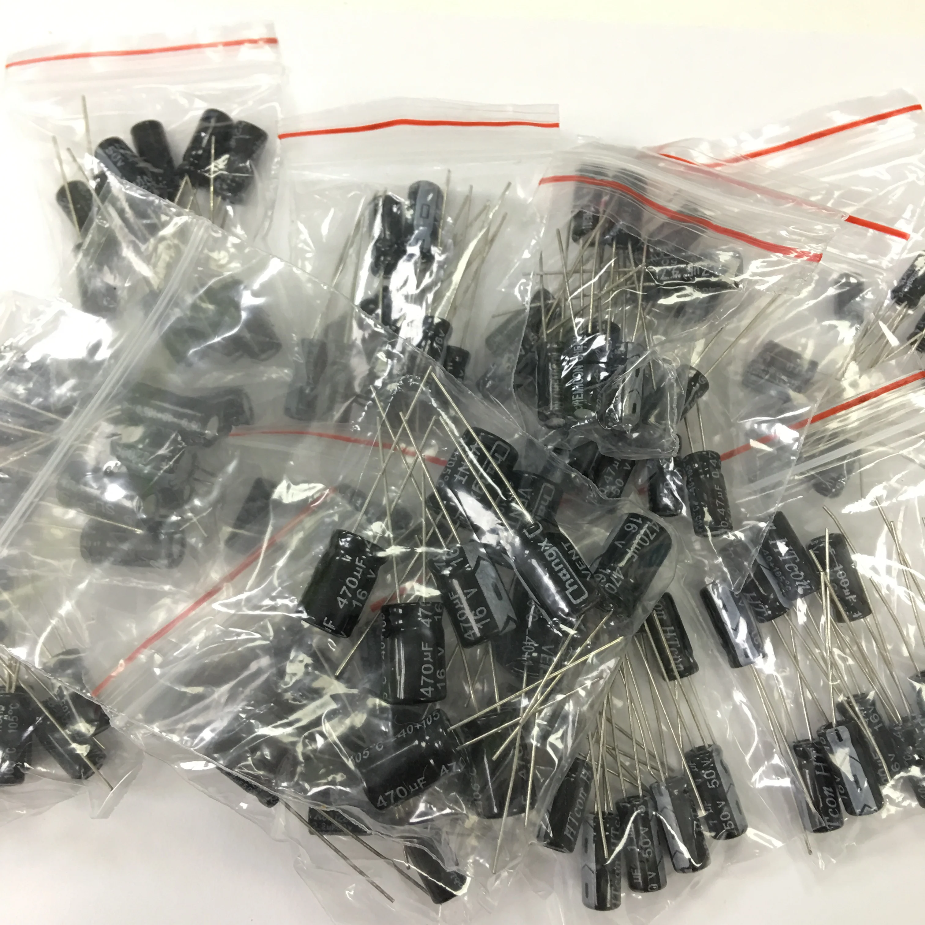 120Pcs 1Set Aluminum Electrolytic Capacitor Assortment Kit Set, 12 Values, 0.22Uf-470Uf, New Original In Stock