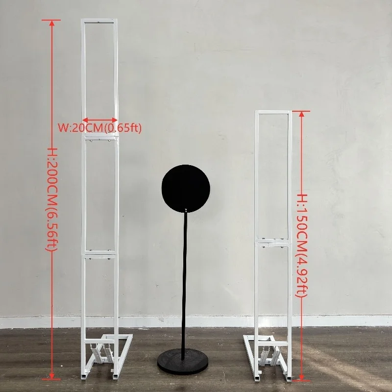 Adjustable KT board backdrop stand, movable poster foam board metal bracket