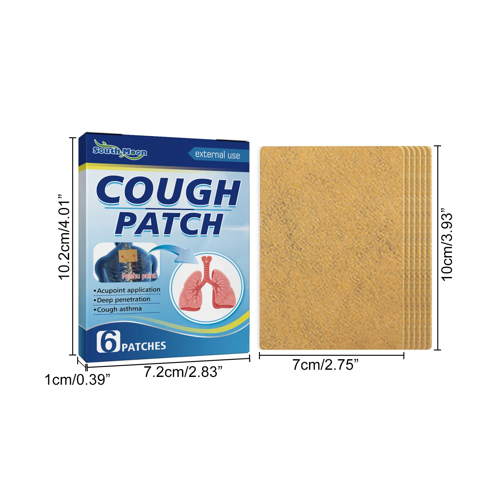 Cough Patch Cough Asthma Health Sticker Acupoint Patches Body Health Autumn And Winter Cough Patch For Elderly And Children Coug