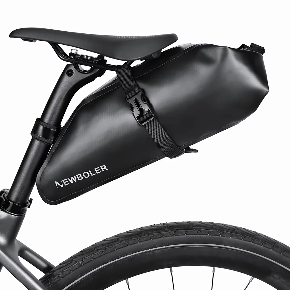 AliExpress NEWBOLER Bike Bag Waterproof 6L Large Capacity Bicycle Saddle Bag Cycling Foldable Tail Rear Bag MTB Road Trunk Bikepacking