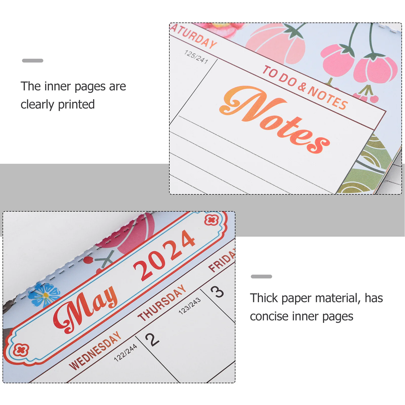 

Holiday Hanging Calendar 2024-2025 Sturdy Daily Use Wall Appointment Planner Exquisite Design Productivity Tool Home Office