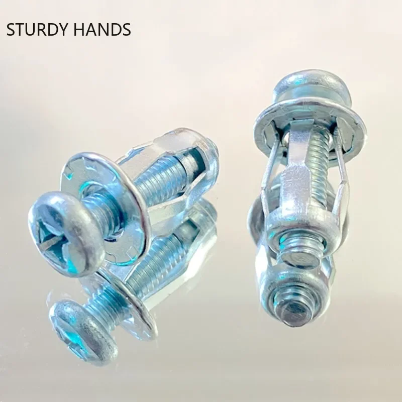 8pcs M4-M6 Heavy Expansion Bolt Set Rivets Drywall Anchor Petal Nut Screws for Gypsum Board Fiberboard Hardware Fastener