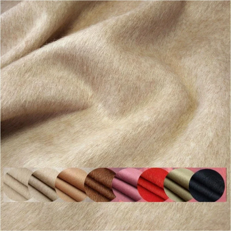 

Double Faced Alpaca Wool Overcoat Fabric Keep Warm Autumn Winter Wholesale Cloth Per Meter for Sewing Diy Organic Material