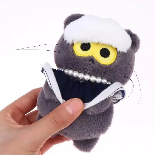 الإبداعية الكرتون رمادي القط أفخم كيرينغ حقيبة قلادة المشجعين الهدايا Kawaii GD Zoa أفخم دمية Kpop GD محشوة دمية المفاتيح