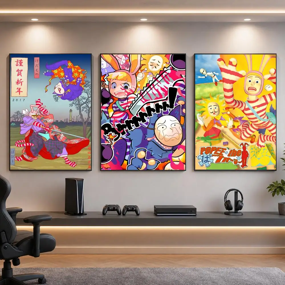 Anime P-Popee the Performer Surreal Poster HD Removable Wall Art Gift Bedroom Lounge Dorm Office Gaming Cafe Bars