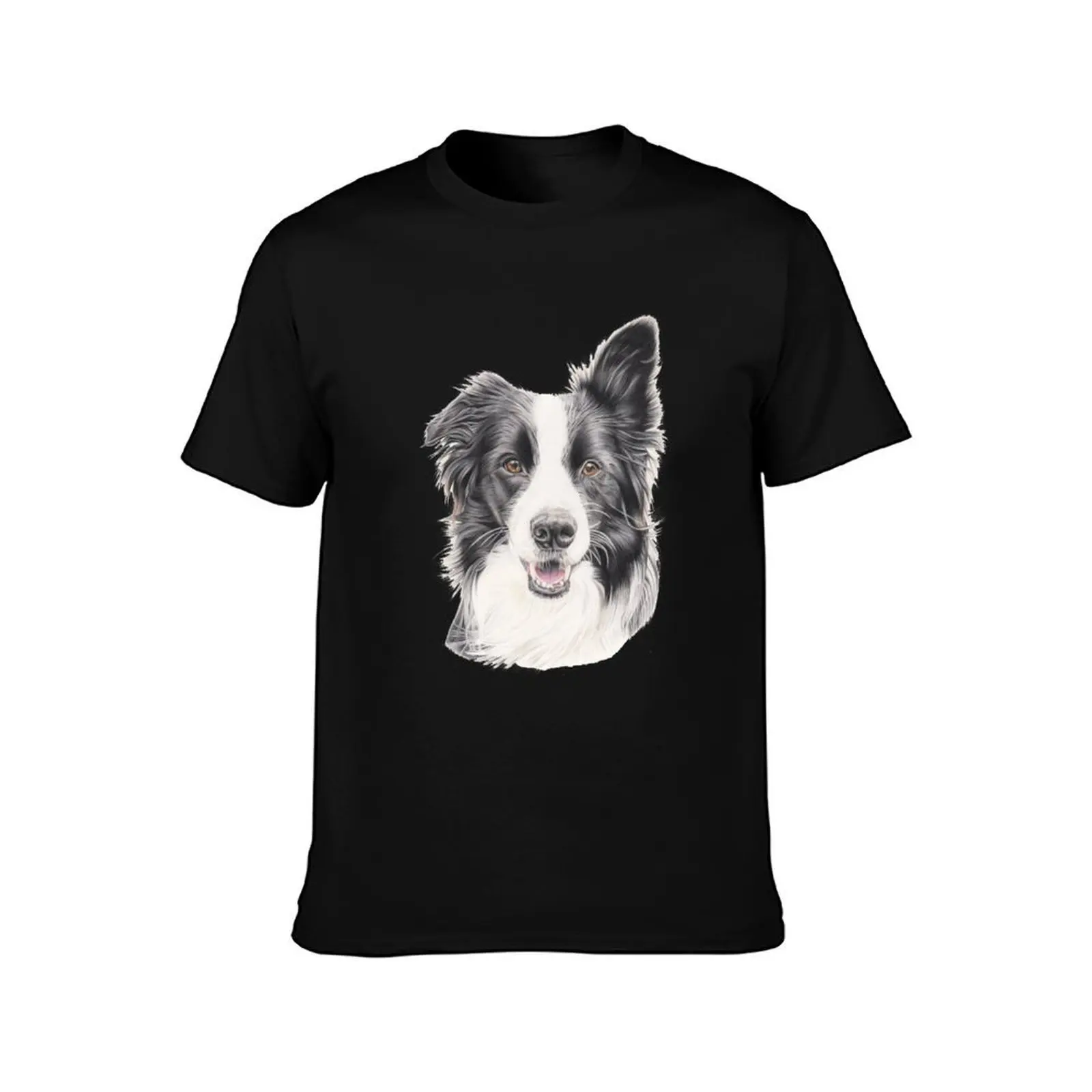 Basil - Border Collie T-Shirt Plus Size Short Sleeve T-Shirt