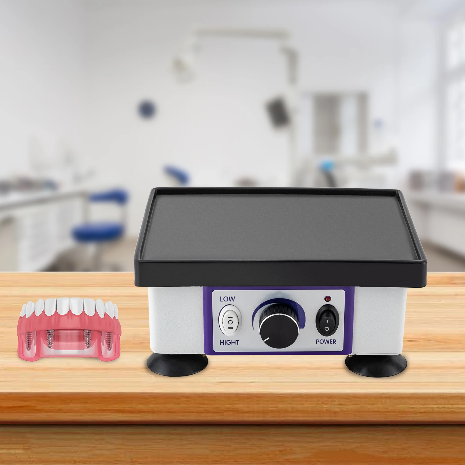 مذبذب الأسنان مربع دوارات الأسنان الجبس الدوارات هزاز 120 واط معدات المختبر هزاز تهتز